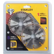   STANLEY Gyémánt vágótárcsa készlet, betonhoz/gránithoz/téglához, 2 darabos                            STA38080-XJ