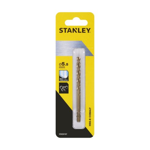 STANLEY HSS-E kobalt fémfúró átmérő 5,5 x 93/57 mm                                                    STA50107-QZ