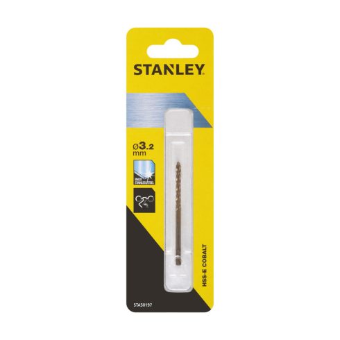 STANLEY HSS-E kobalt fémfúró átmérő 3,2 x 65/36 mm                                                    STA50197-QZ