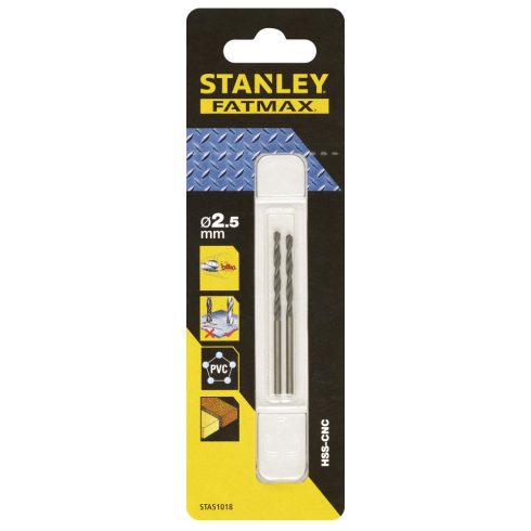 STANLEY FATMAX HSS-CNC fémfúró átmérő 2,5 x 57/30 mm                                                  STA51018-QZ