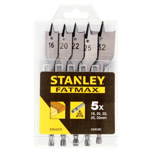 STANLEY Lapos fafúró készlet, 152 mm, 5 darabos                                                       STA52275-XJ