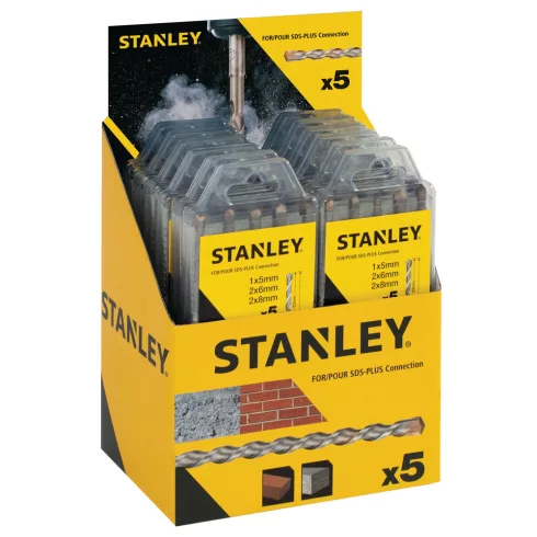 STANLEY SDS-PLUS Kőzetfúró készlet, 5 darabos                                                         STA54372-XJ