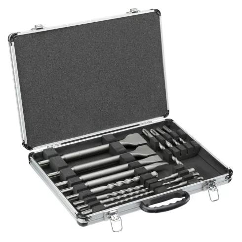 STANLEY SDS-PLUS Kőzetfúró és véső készlet, 15 darabos, kofferben                                     STA54422-XJ