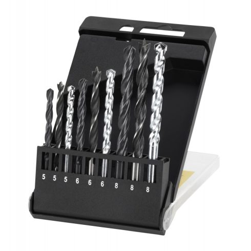 Fúrószár készlet HSS átmérő 5-6-8 mm, falazat átmérő 5-6-8 mm, fa átmérő 5-6-8 mm                     STA56005-QZ