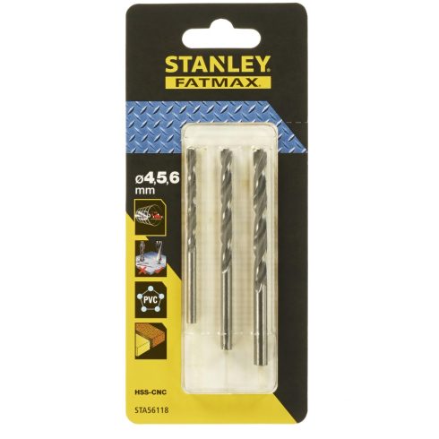 STANLEY FATMAX HSS-CNC fémfúró szett átmérő 4-5-6 mm                                                  STA56118-XJ