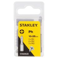   STANLEY Bitfej szett, 25 mm, 10 darabos, műanyag tokban                                               STA60020-XJ