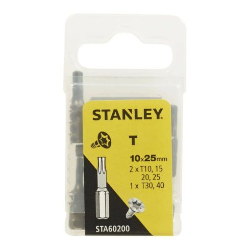 STANLEY Bitfej készlet, Torx x 25 mm, 10 db                                                           STA60200-XJ