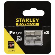   FATMAX TORSION bitfej szett PZ1-2-3 x 25 mm                                                           STA62043-XJ