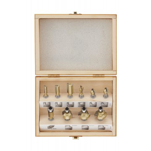 10db-os TCT/HM profilozó marószerszám (belső átmérő 6,35, 9,5, 5x12,7, 22,2, 25,4, 27 mm)             STA80020-XJ