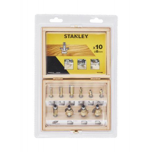 10db-os TCT/HM profilozó marószerszám (belső átmérő 6,35, 9,5, 5x12,7, 22,2, 25,4, 27 mm)             STA80020-XJ