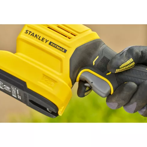 STANLEY FATMAX V20 2in1 sövény-és fűnyíró olló, akku nélkül, 20cm hossz(sövény), 10cm hossz(fű)       STCSS20B-XJ