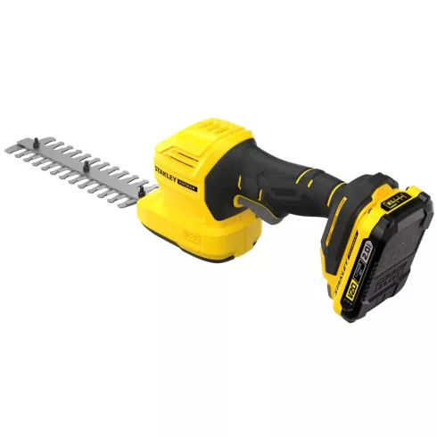 STANLEY FATMAX V20 2in1 sövény-és fűnyíró olló,2Ah akkuval,töltővel,20cm hossz(söv.),10cm hossz(fű)   STCSS20D1-QW