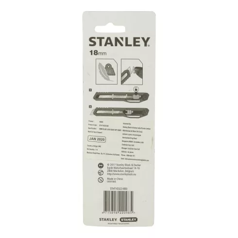 Műanyagházas tördelhető pengés kés 18mm                                                               STHT10323-8