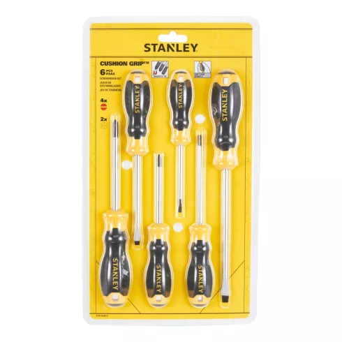 STANLEY Cushion Grip csavarhúzó szett PARA/PHIL/FL 6 részes                                           STHT16165-0
