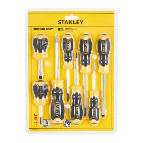 STANLEY Cushion Grip csavarhúzó szett FL/PHIL 8 részes                                                STHT16167-0