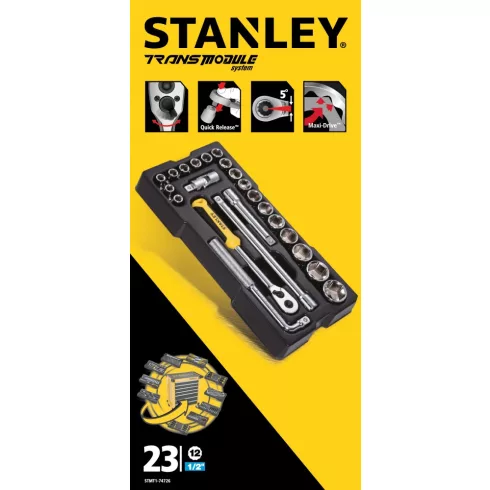 STANLEY 23 részes 1/2' dugókulcs modul                                                                STMT1-74726