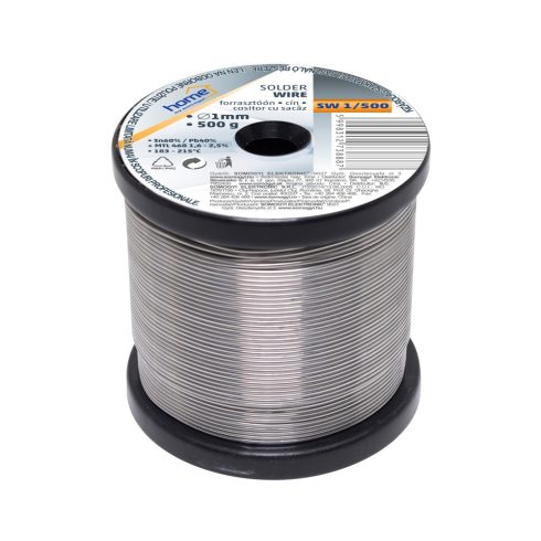Forrasztó ón 1,0mm-500g, HSO                                                                          SW1/500