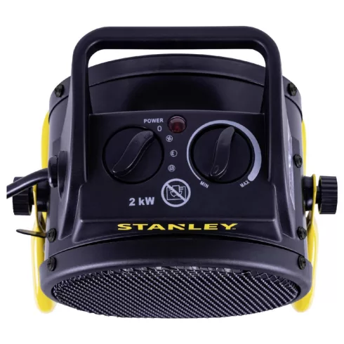 STANLEY PTC fűtőtest, 1000/2000W,légszállítás 100m3/h,fém ház, termosztát, túlmelegedés védelem, HSO  SXJH002000E