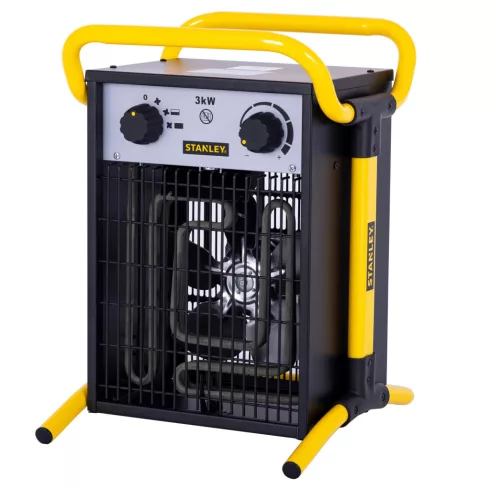 STANLEY ipari fűtőtest, 1500/3000W,légszáll.540m3/h,fém ház,termosztát,túlmelegedés védelem,IPX4,HSO  SXJH203000E