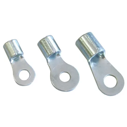 Szigeteletlen szemes saru, ónozott elektrolitréz, 2,5mm2, M12, (d1=3mm, d2=13mm)                      SZ2.5-12