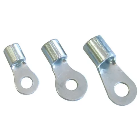 Szigeteletlen szemes saru, ónozott elektrolitréz, 2,5mm2, M6, (d1=3mm, d2=6,4mm)                      SZ2.5-6