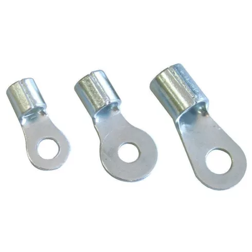Szigeteletlen szemes saru, ónozott elektrolitréz, 4mm2, M5, (d1=3,4mm, d2=5,3mm)                      SZ4-5