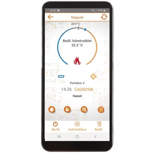 Wi-Fi termosztát radiátoros- és padlófűtési rendszerekhez                                             THE300