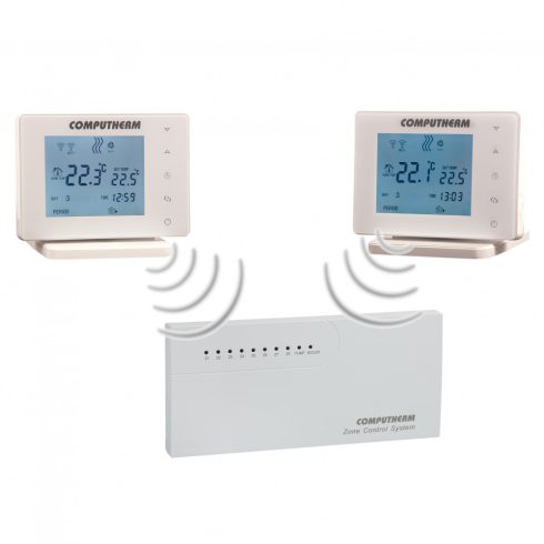 Multizónás Wi-Fi termosztát vezeték nélküli érintőgombos vezérlőkkel                                  THE800RF
