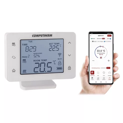 Wi-Fi termosztát (vevőegység nélkül)                                                                  THQ20RFWIFITX