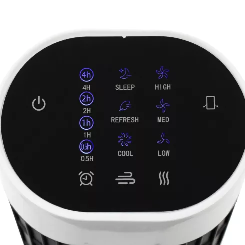 Oszlopventilátor, 45W, 3 fokozat, távirányító, kikapcsolás időzítés, oszcillálás, nagy kijelző, HSO   TWFR100B