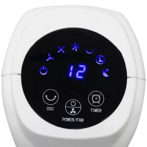 Oszlopventilátor, 45 W, 3 sebességfokozat, távirányító, kikapcsolás időzítés, oszcillálás, HSO        TWFR78