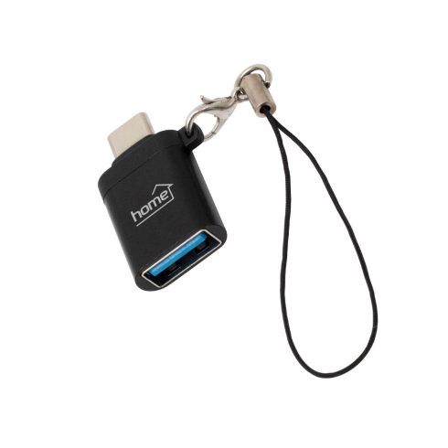 USB-C dugó, USB-A aljzat átalakító, USB3.0, 3.0 A, 60 W, gyorstöltés, adattovábbítás, HSO             USBCA3