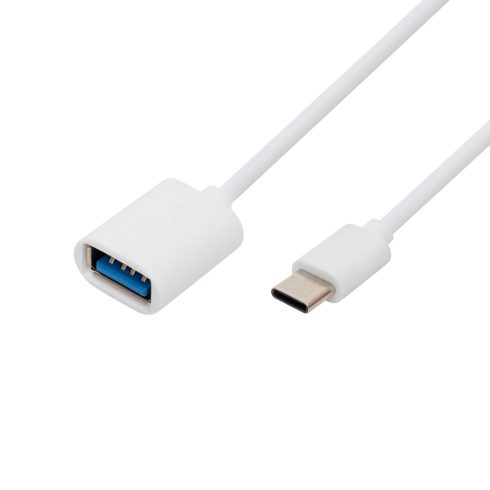 USB-C OTG kábel, USB-C dugó/USB-A aljzat, 16cm, HSO                                                   USBCOTG