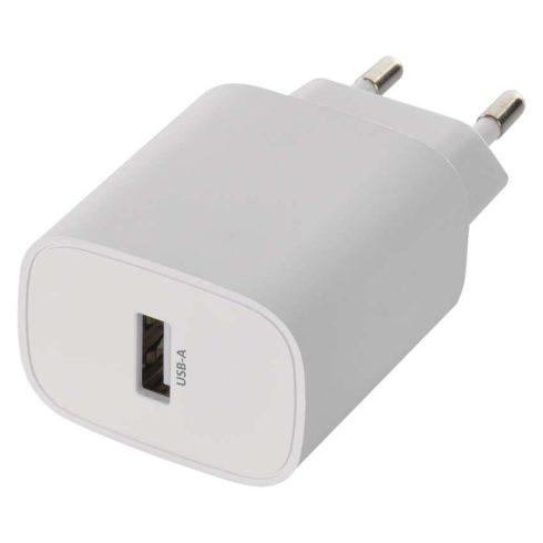Univerzális USB töltő BASIC, max. 10 W, USB-A, fehér                                                  V01B10