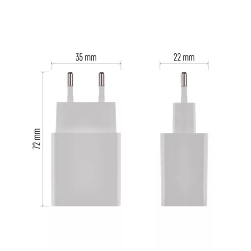 Univerzális USB töltő BASIC, max. 10 W, USB-A, fehér                                                  V01B10