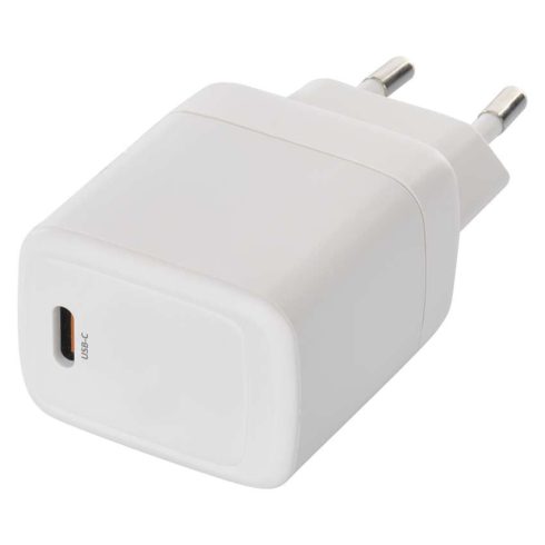 Univerzális USB töltő GaN PD, max. 20 W, gyorstöltés, USB-C, fehér                                    V01G20