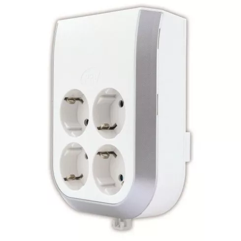 MultiPower 4-es földelt elosztó adapter, fehér                                                        VT0020340112