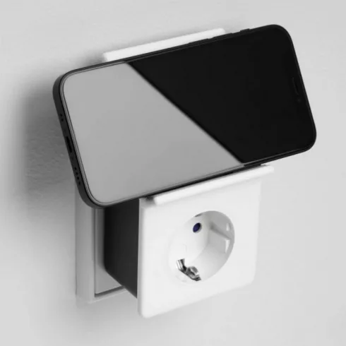 Földelt köztes csatlakozóaljzat, USB aljzattal + induktív töltővel, telefontartóval                   VT0020870103