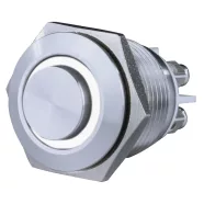   Csengő nyomógomb, beépíthető, fém, fehér LED fénnyel 12V, 1.5A  18mm                                  VT0083066302