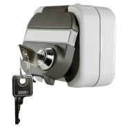   AQUA TOP IP44 kulcsos csapfedeles alj, falon kívüli, szürke, 2 kulccsal                               VT0510224555
