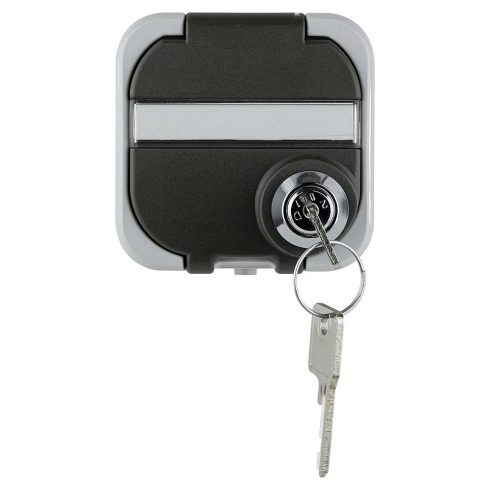 AQUA TOP IP44 kulcsos csapfedeles alj, falon kívüli, szürke, 2 kulccsal                               VT0510224555