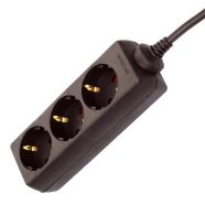   Asztali elosztó 3-as, 1,4m, 3x1.0, barna                                                              VT12285