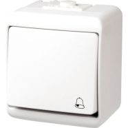   Aquastar nyomókapcsoló csengő jellel, IP54, fehér                                                     VT22061