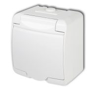   Aquastar földelt dugalj, csapfedeles, IP54, fehér                                                     VT22141