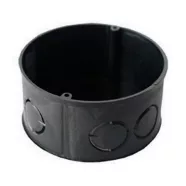   Műanyag kötődoboz, kerek, 80mm átmérő, fekete                                                         VT25860