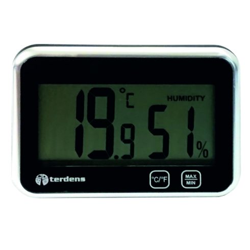 Hőmérő / higrométer digitális kül-és beltéri, min/max memória, fekete                                 VT3003632