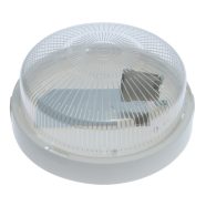   Mennyezeti lámpatest RITA, E27, 18W, átlátszó PC búrával, fehér, IP44                                 VT36905