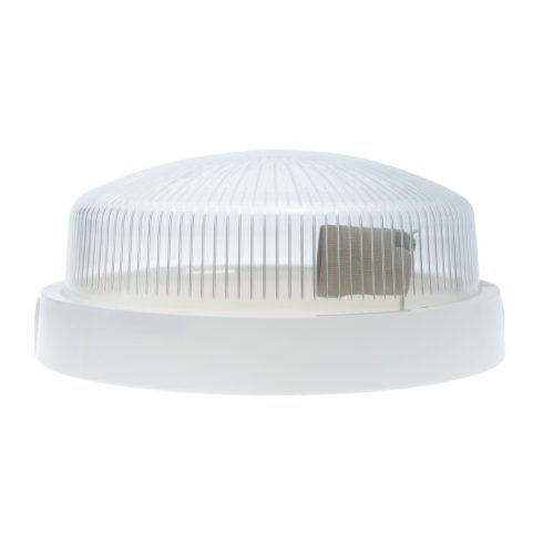 Mennyezeti lámpatest RITA, E27, 18W, átlátszó PC búrával, fehér, IP44                                 VT36905