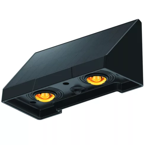 Napelemes LED falilámpa, mozgásérzékelővel, 2x0.5W, 40/50lm, 2800-3200K, 1800mAh lítium akku          VT46829