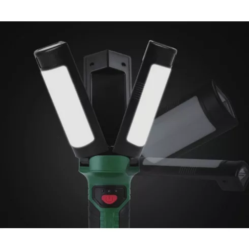 LED tölthető munkalámpa 3.7V VANE 3x3W + 3W többfunkciós 600lm 7500K                                  VT47108